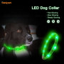 606421633461/6 LED Lights Dog Pets Collars Adjustable silicone dog collar